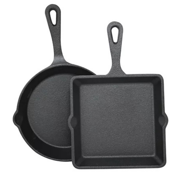 2-Piece Sedona Cast Iron Mini Skillet & Griddle Set