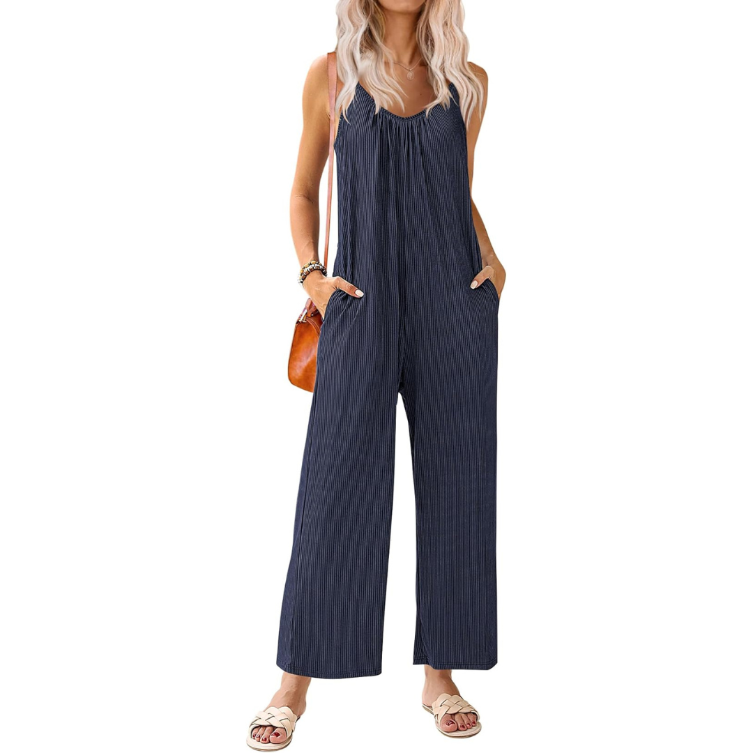 Women's Loose Adjustable Spaghetti Strap Romper Jumpsuits