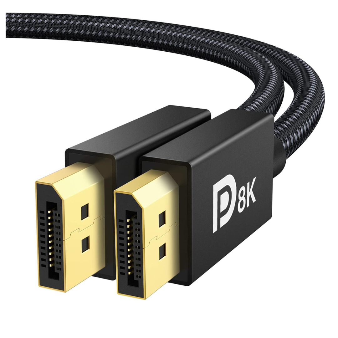 Ivanky 8K 1.4 VESA Certified 6.6ft Braided DisplayPort Cable