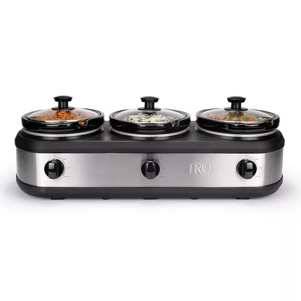 TRU 1.5-Quart Triple Slow Cooker Buffet Server