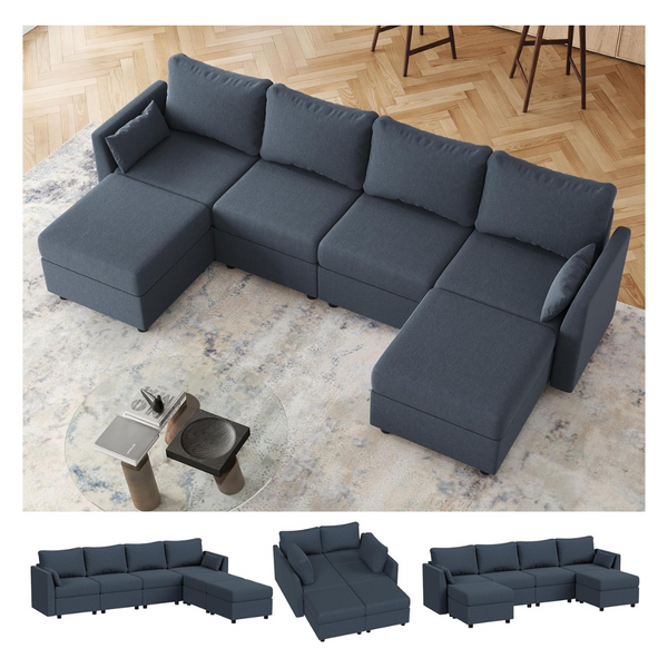 Mangodan U Shaped Modular Sectional Sofa