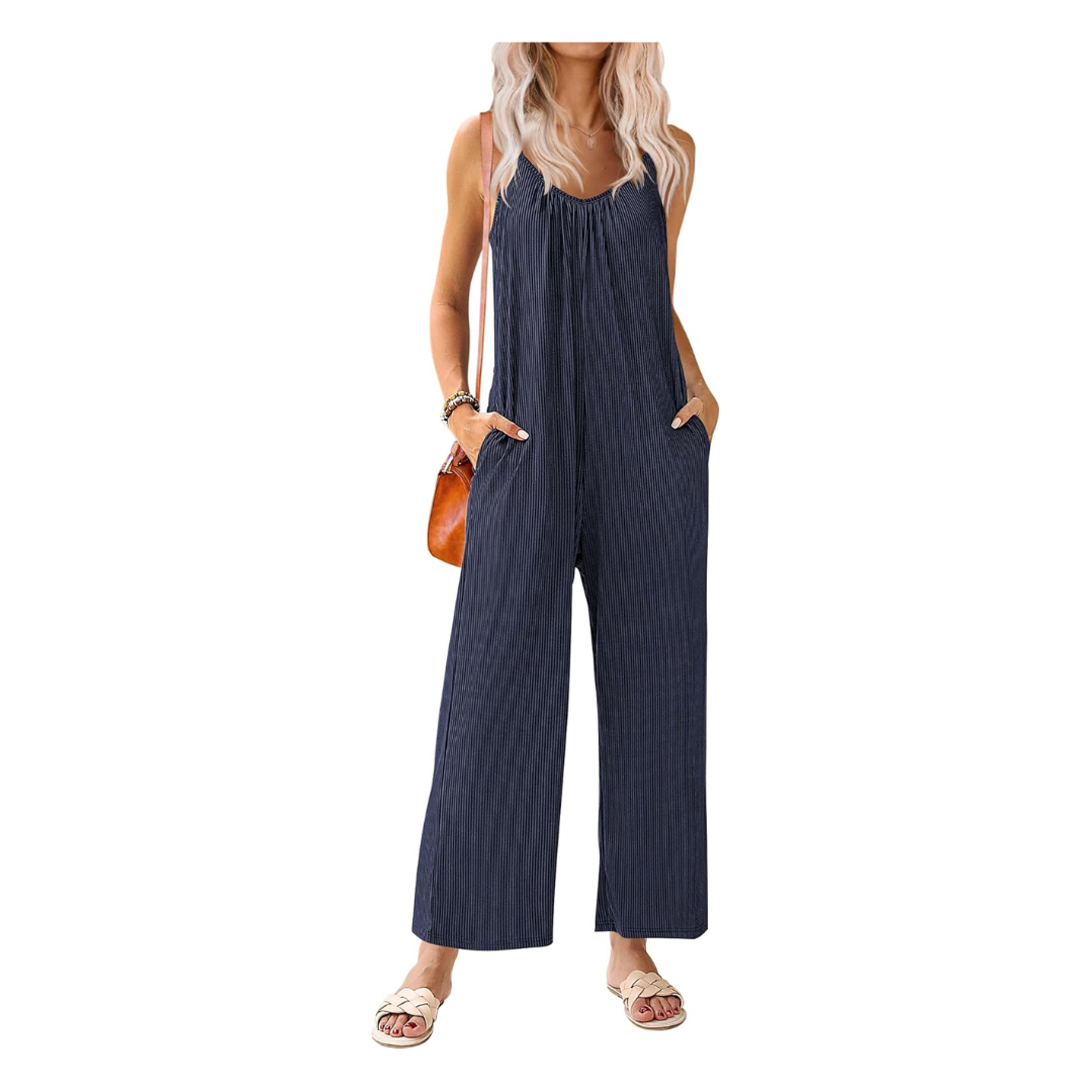 Women's Loose Adjustable Spaghetti Strap Romper Jumpsuits