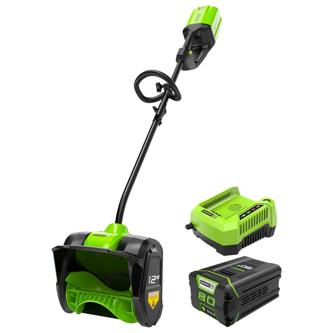 Greenworks 80 Volt 12" Single Stage Cordless Brushless Snow Shovel