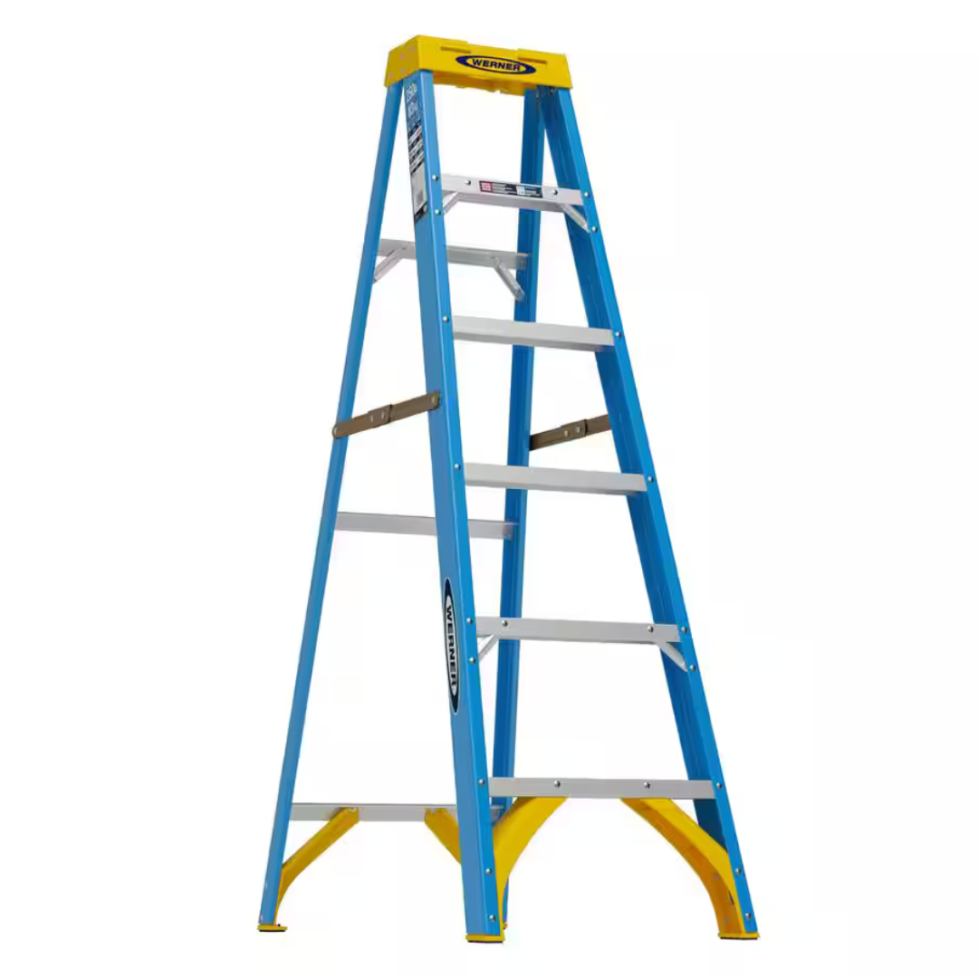 Werner 6ft Fiberglass Step Ladder With 250lbs Capacity (FS106)