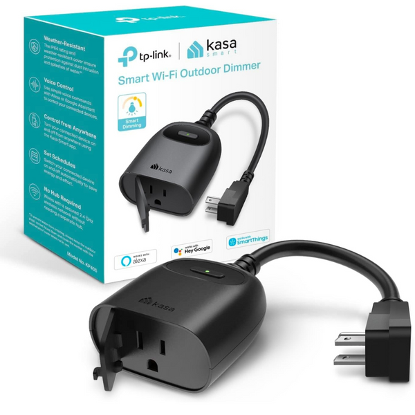 Kasa KP405 Outdoor Smart WiFi Dimmer Plug