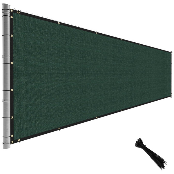 6ft x25ft Green Temporary Fence Privacy Screen with Zipties