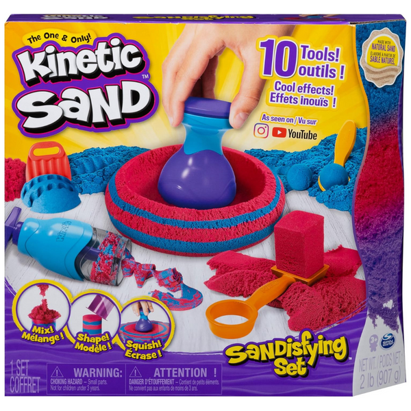 Kinetic Sand, Sandisfying Set With 2Lbs Of Sand And 10 Tools