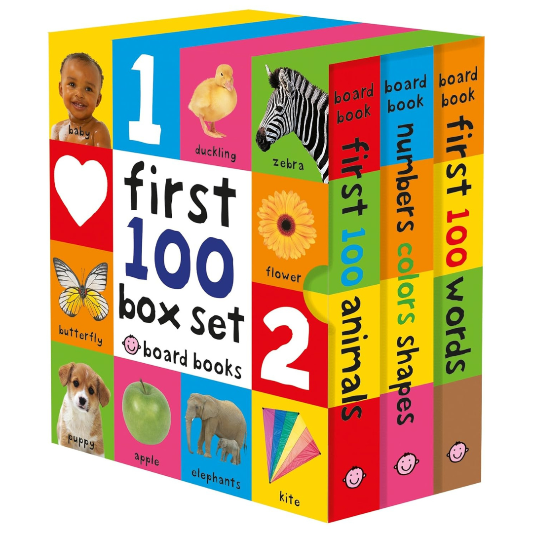 First 100 Board Book Box Set (3 books)