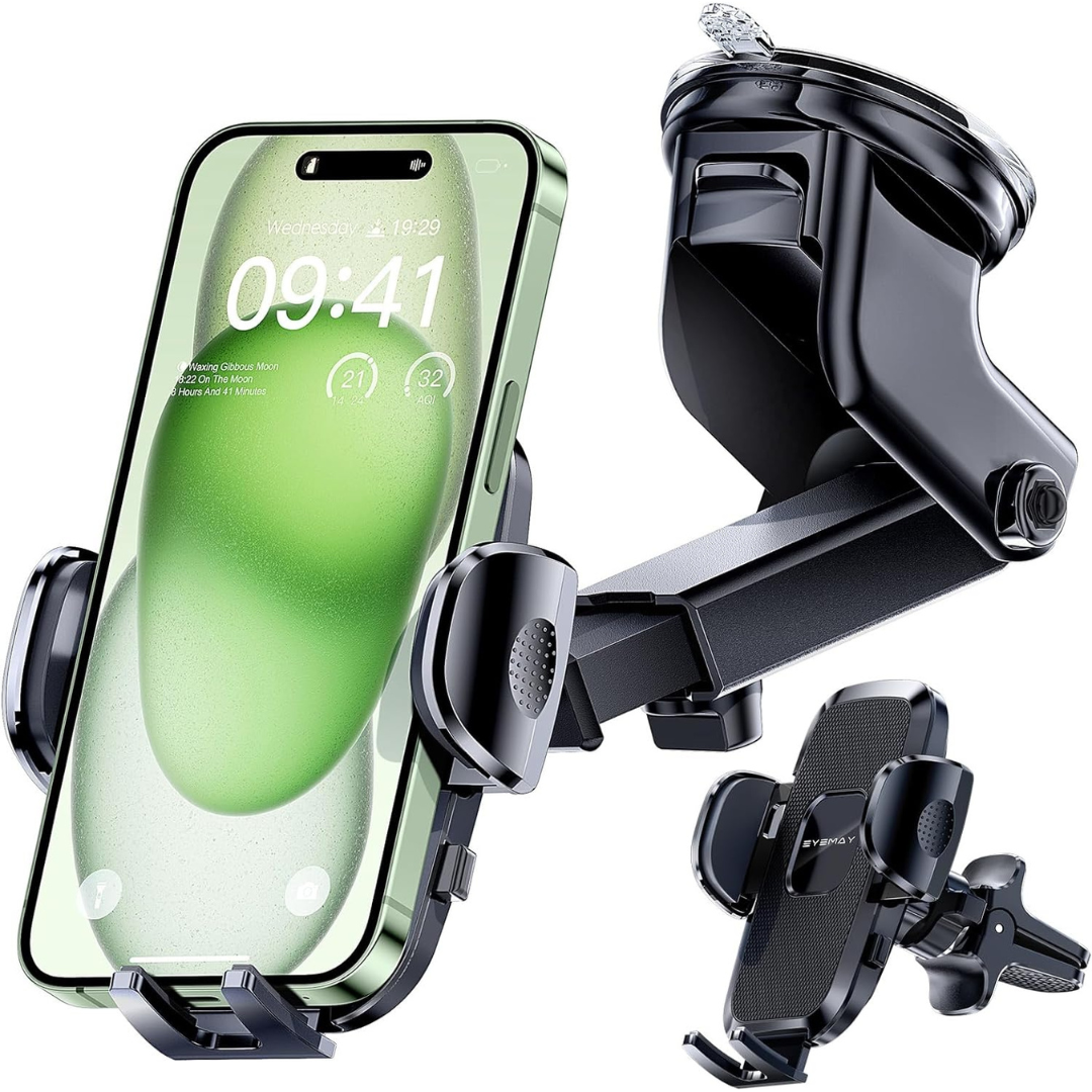 3-in-1 Car Dashboard/Air Vent/Windshield Mount Phone Holder