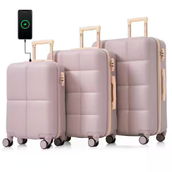 3-Piece Merax ABS Hardshell Spinner Expandable Luggage Set (Various)