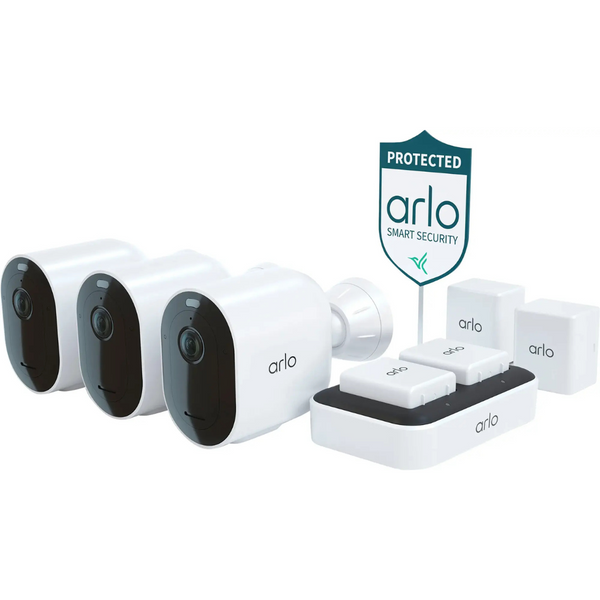 Arlo Pro 5S 2K 3 Camera Indoor/Outdoor Spotlight Security Camera Bundle