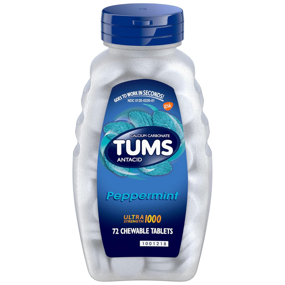 72-Count Tums Ultra Strength Chewable Antacid Tablets (Peppermint)