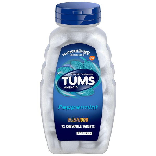 72-Count Tums Ultra Strength Chewable Antacid Tablets (Peppermint)