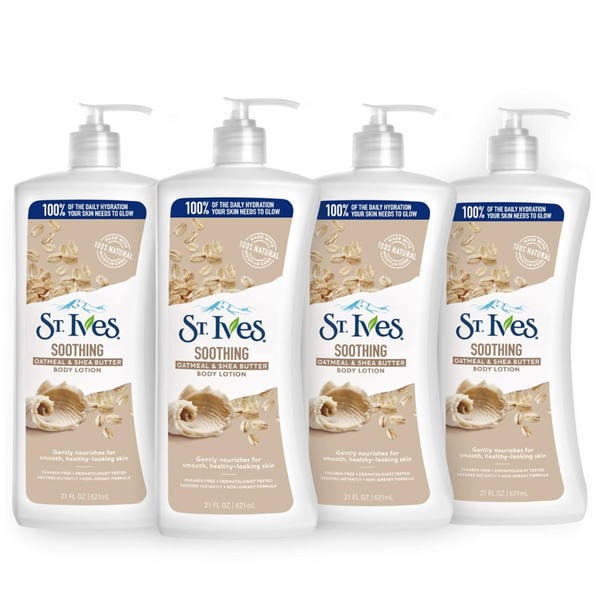 4-Pack St. Ives 21oz Soothing Oatmeal & Shea Butter Body Lotions