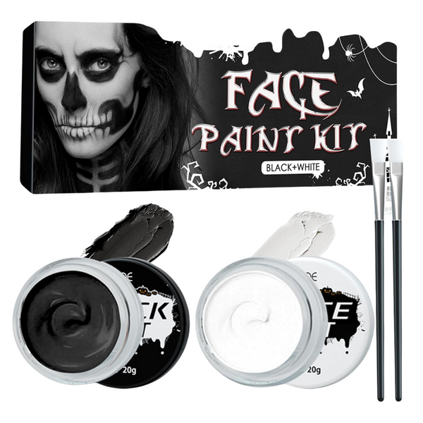 2-Piece Black White Face Body Paint (Various)