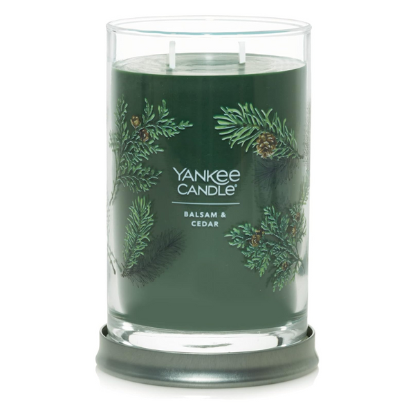 Yankee Candle 20oz Balsam & Cedar Signature 2-Wick Candle Jar