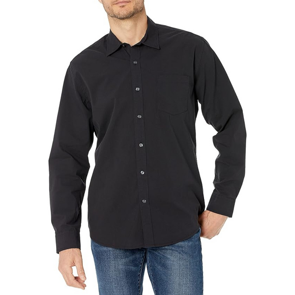 Amazon Essentials Men's Regular-Fit Long-Sleeve Casual Poplin Shirt (Various Colors/Sizes)