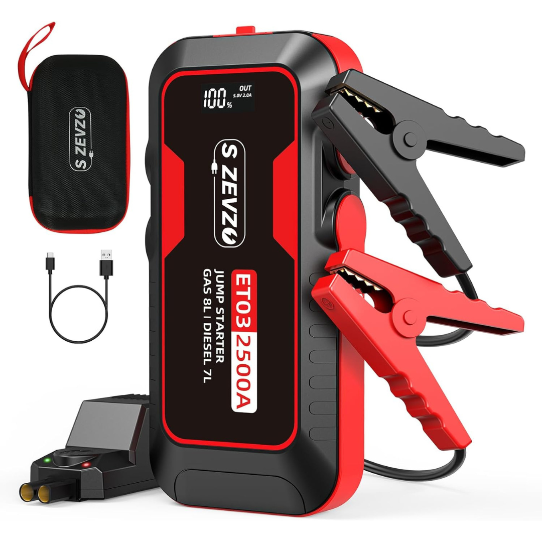 S ZEVZO ET03 74Wh Portable 12V Jump Starter Battery Pack