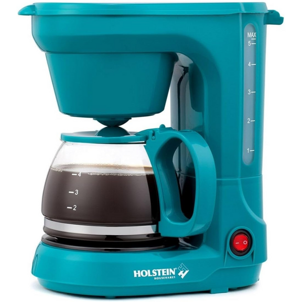 Holstein Housewares 5-Cup Drip Coffee Maker (Teal, HH-0914701E)