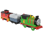 Thomas & Friends Motorized Toy Train Percy Engine & Brake Car Bruno Rail Vehicle