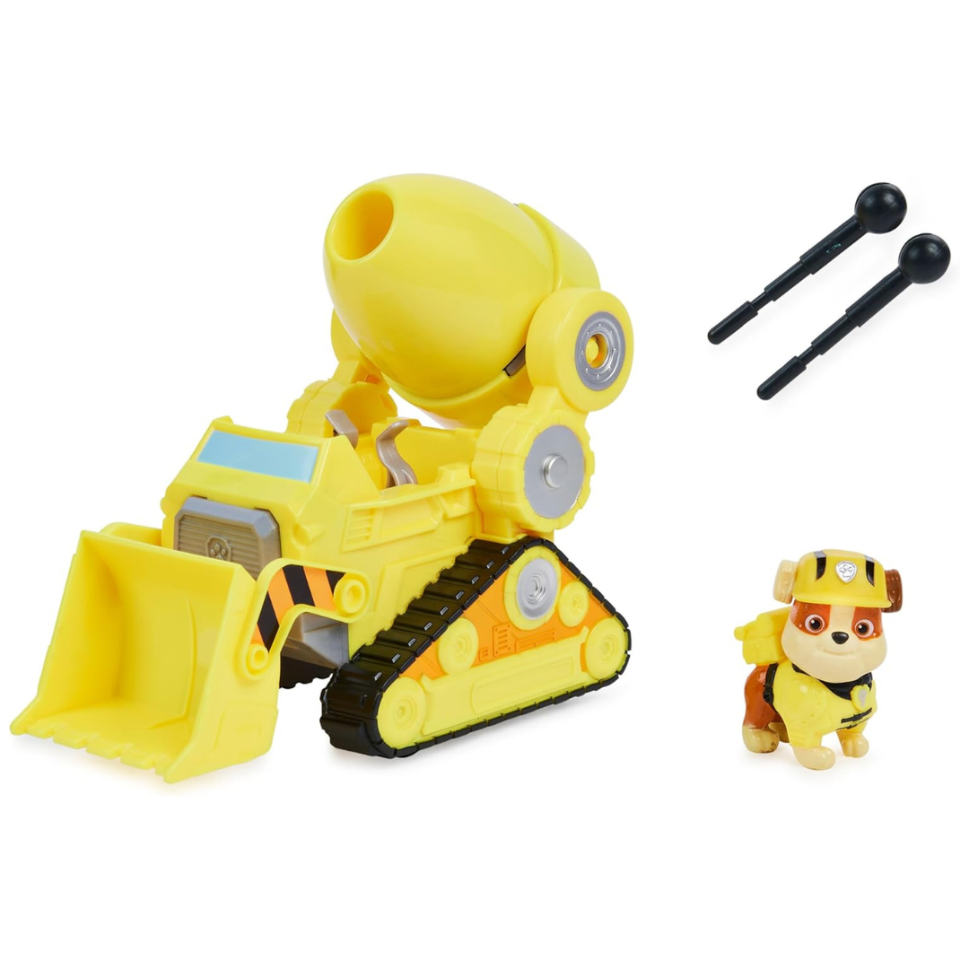 Paw Patrol, Rubble’s Deluxe Movie Transforming Toy Car With Collectible Action Figure