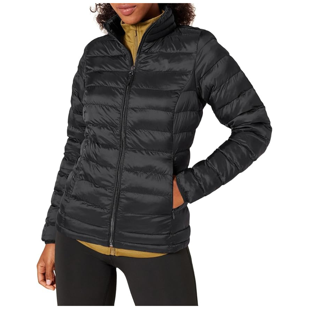 Amazon Essentials Women’s Lightweight Long-Sleeve Water-Resistant Packable Puffer Jacket