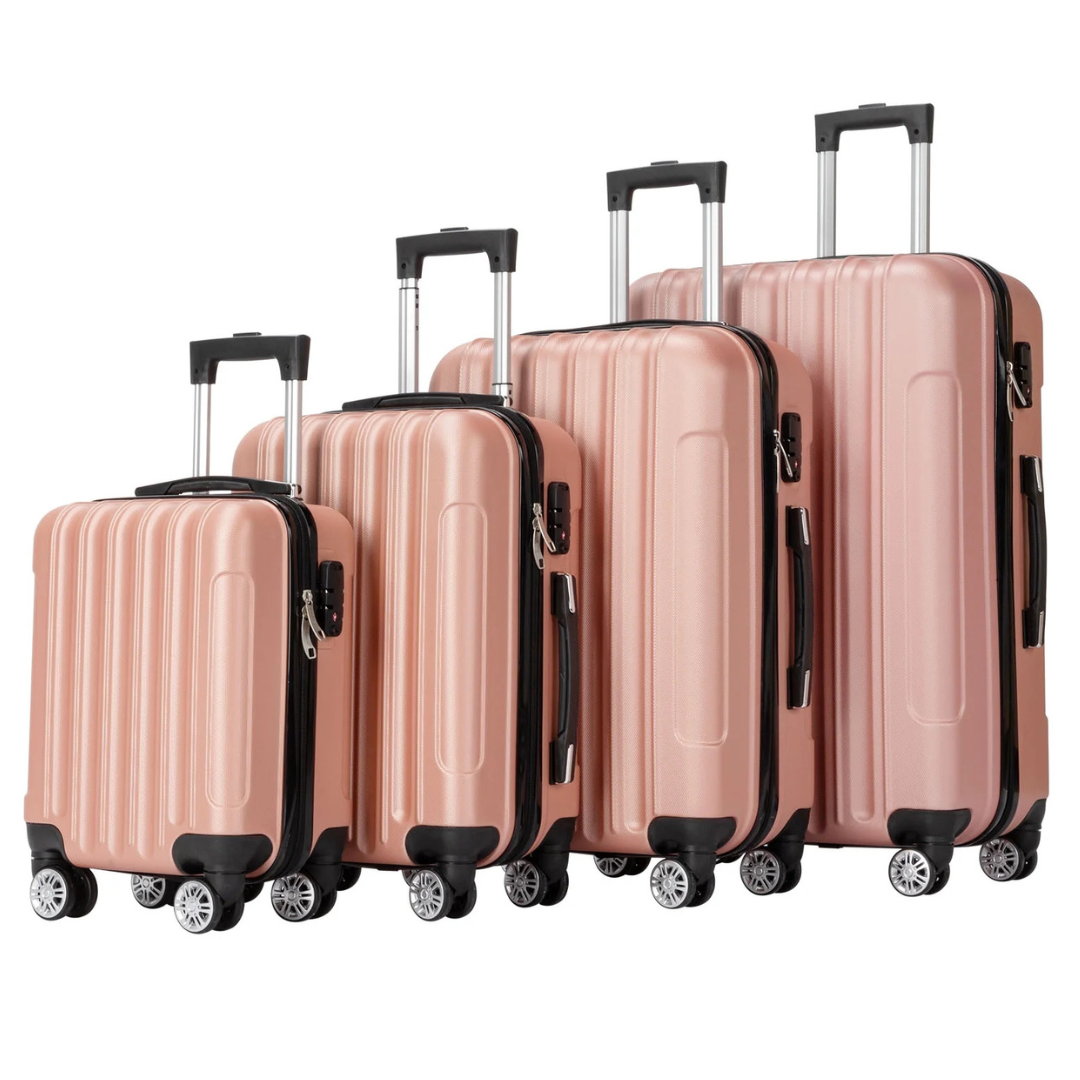 4-Piece Zimtown Durable Travelable Luggage Set With Double Wheels