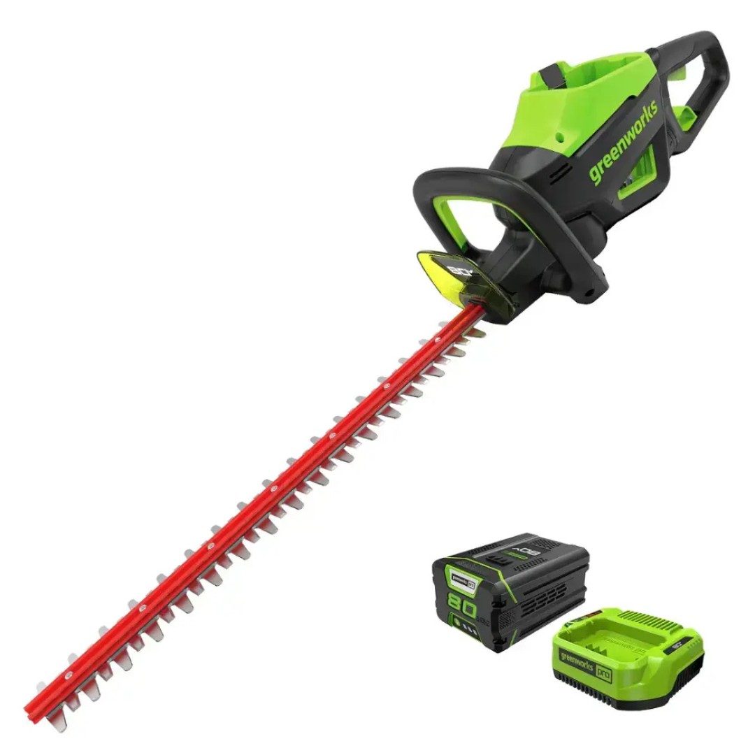 Greenworks 26" 80 Volt Brushless Hedge Trimmer with Battery And Charger