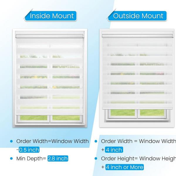 Smart Motorized Zebra Blackout Blinds With Remote Control