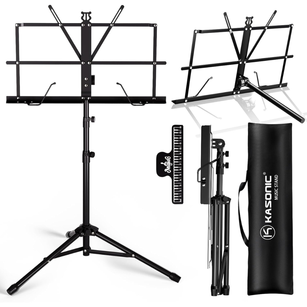 Kasonic 2 In 1 Dual-Use Folding Sheet Music Stand & Desktop Book Stand