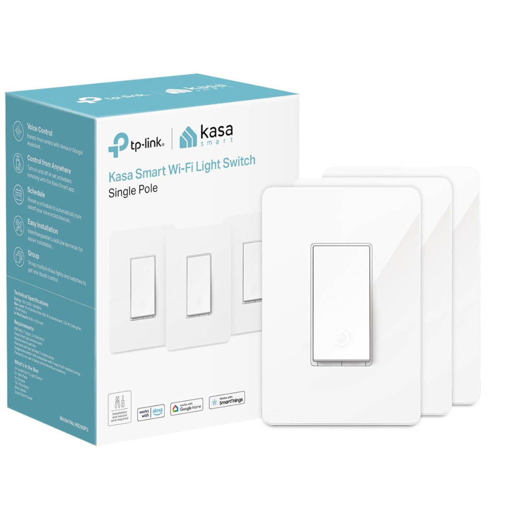 3-Pack TP-Link Kasa Smart Wi-Fi Light Switch