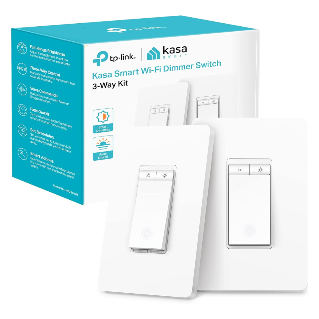 Kasa ETL Certified Smart 3 Way Dimmer Switch Kit