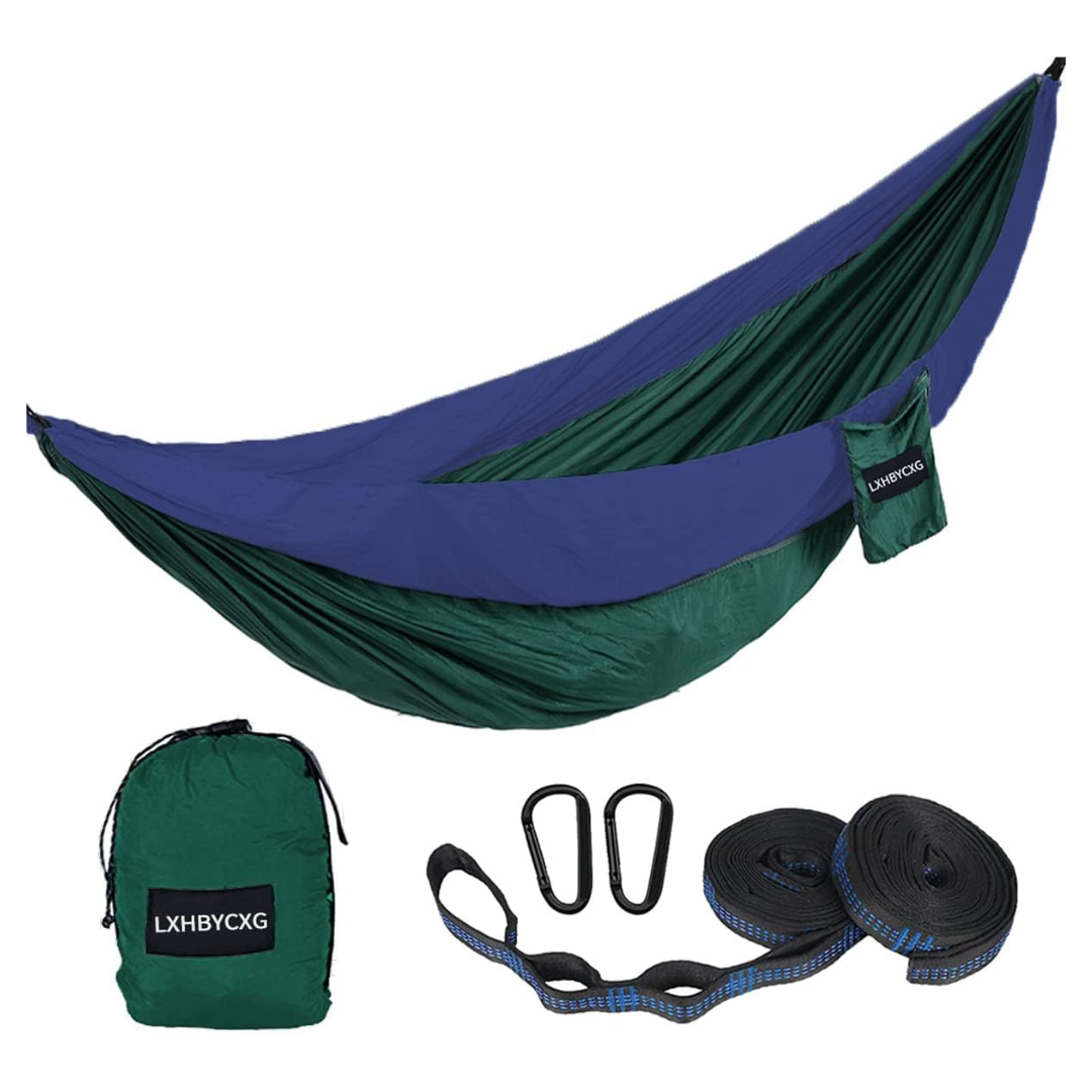 Portable Ultralight Nylon Parachute Hammocks With 2 Tree Straps