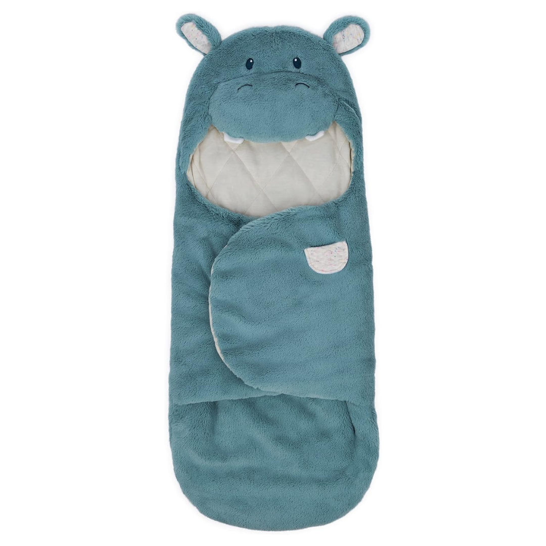 GUND 26" Oh So Snuggly Hippo Plush Hooded Baby Blanket Wrap