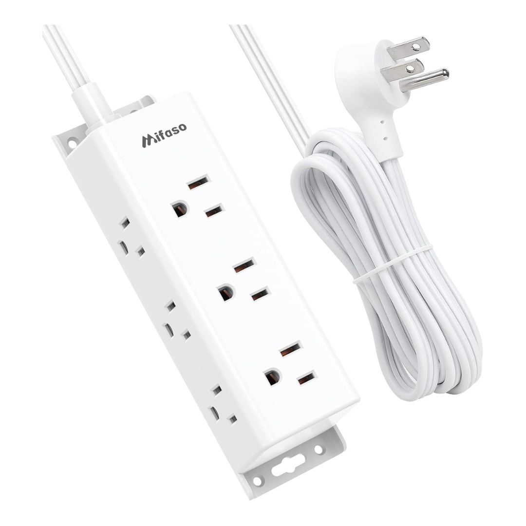 9-Multi Outlets Surge Protector Power Strip With 5Ft Extension Cord