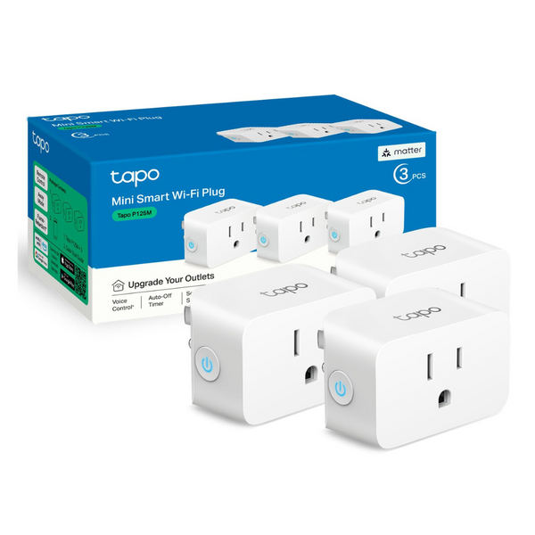 3-Pack TP-Link Tapo Matter Supported Mini Smart Wi-Fi Plug