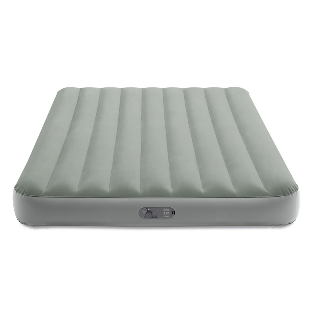 Intex 10" Queen Standard Dura-Beam Airbed Mattress With Built In Pum