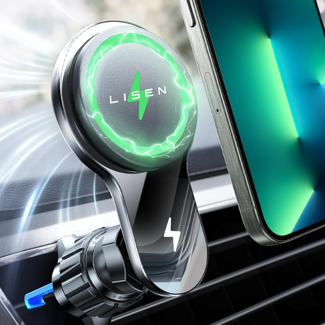 Lisen 15W MagSafe Magnetic Wireless Car Charger Phone Holder Mount