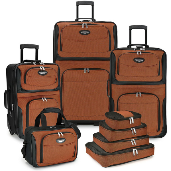 8-Piece Travel Select Amsterdam Expandable Rolling Upright Luggage Set