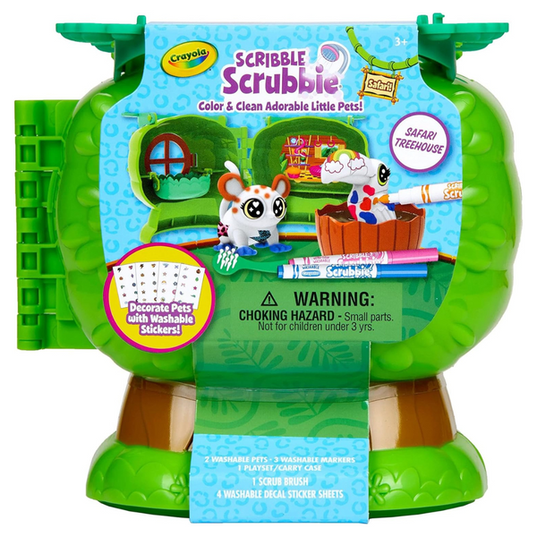 Crayola Scribble Scrubbie Pets Safari Treehouse, Toy Storage Case