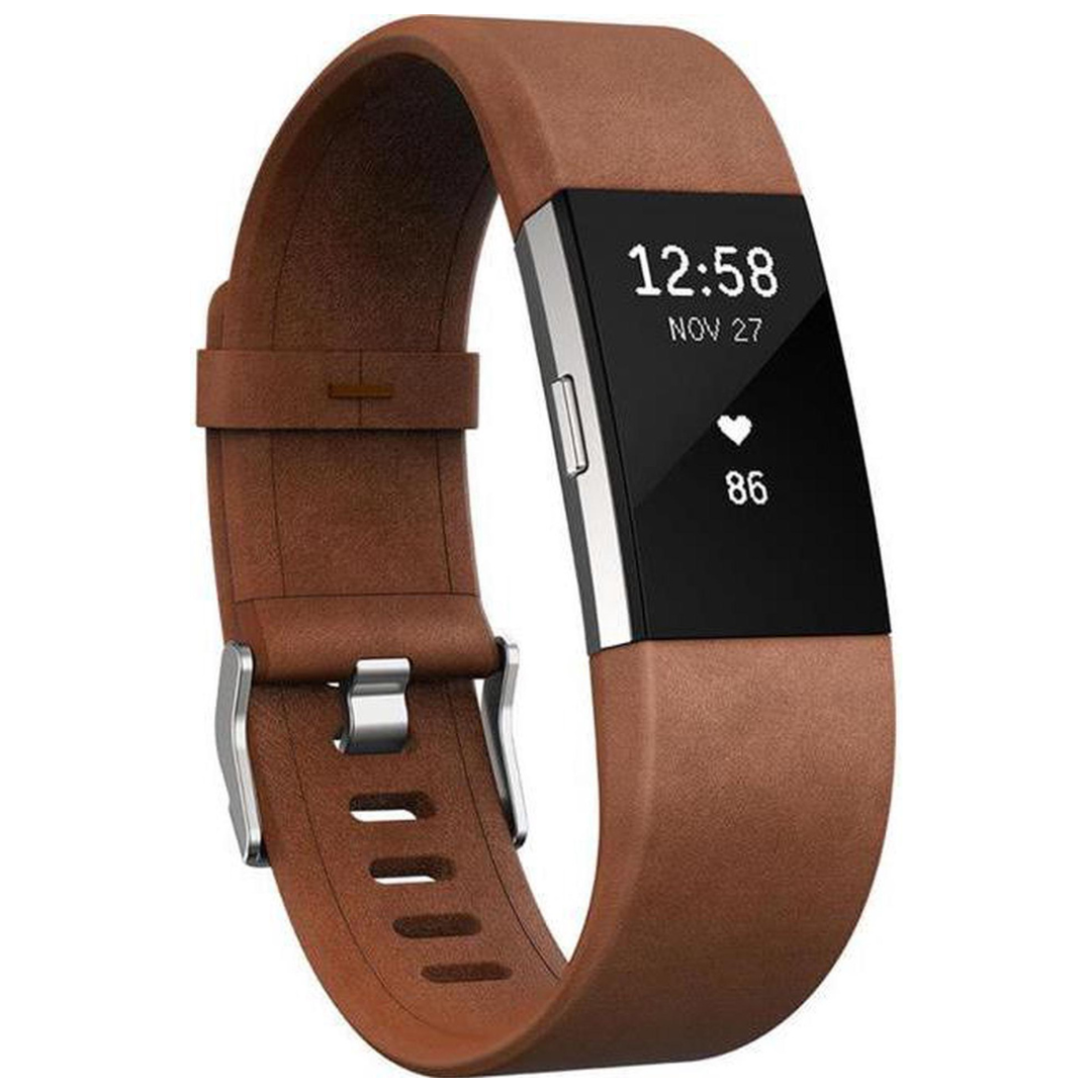 Fitbit Large Leather Classic Band For Charge 2 Fitness Activity Tracker