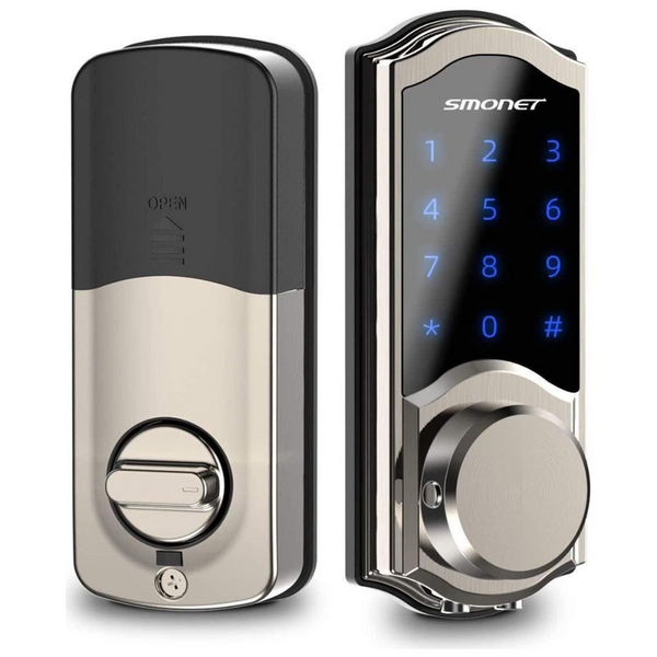 SMONET Keyless Entry Bluetooth Electronic Touchscreen Front Door Lock