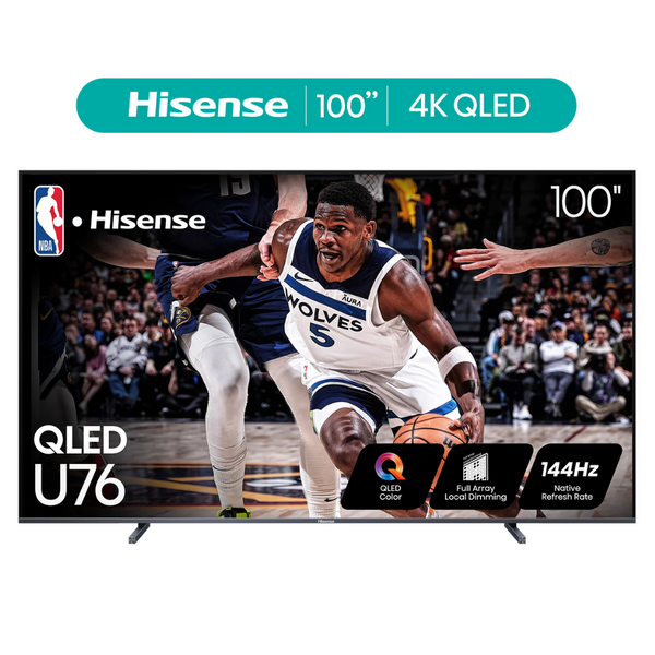 Hisense 100U76N 100" 4K Ultra HDR Smart QLED Google TV (2024)