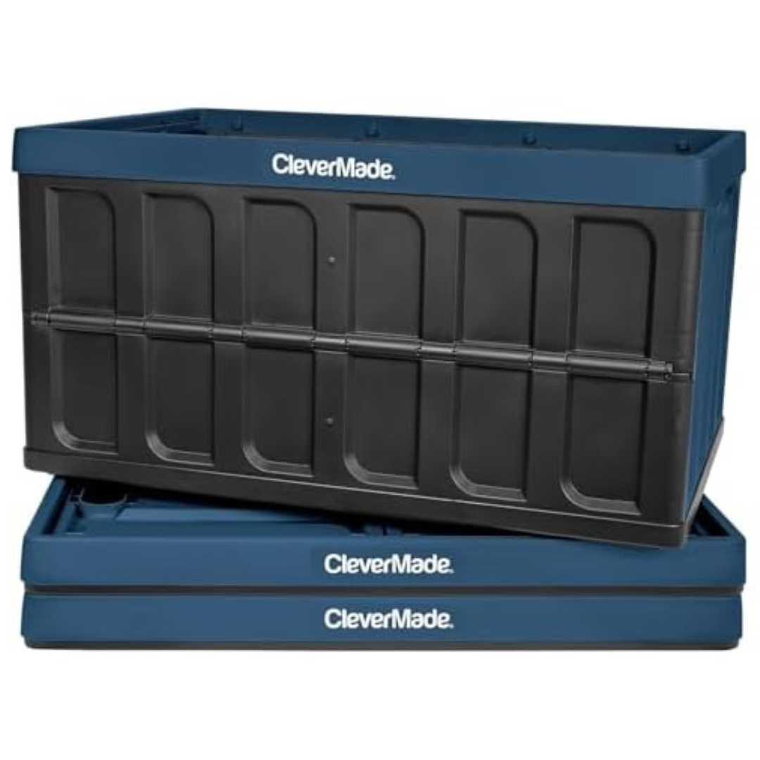 3-Pack CleverMade Collapsible Folding Storage Bin, 62L (16 Gal)