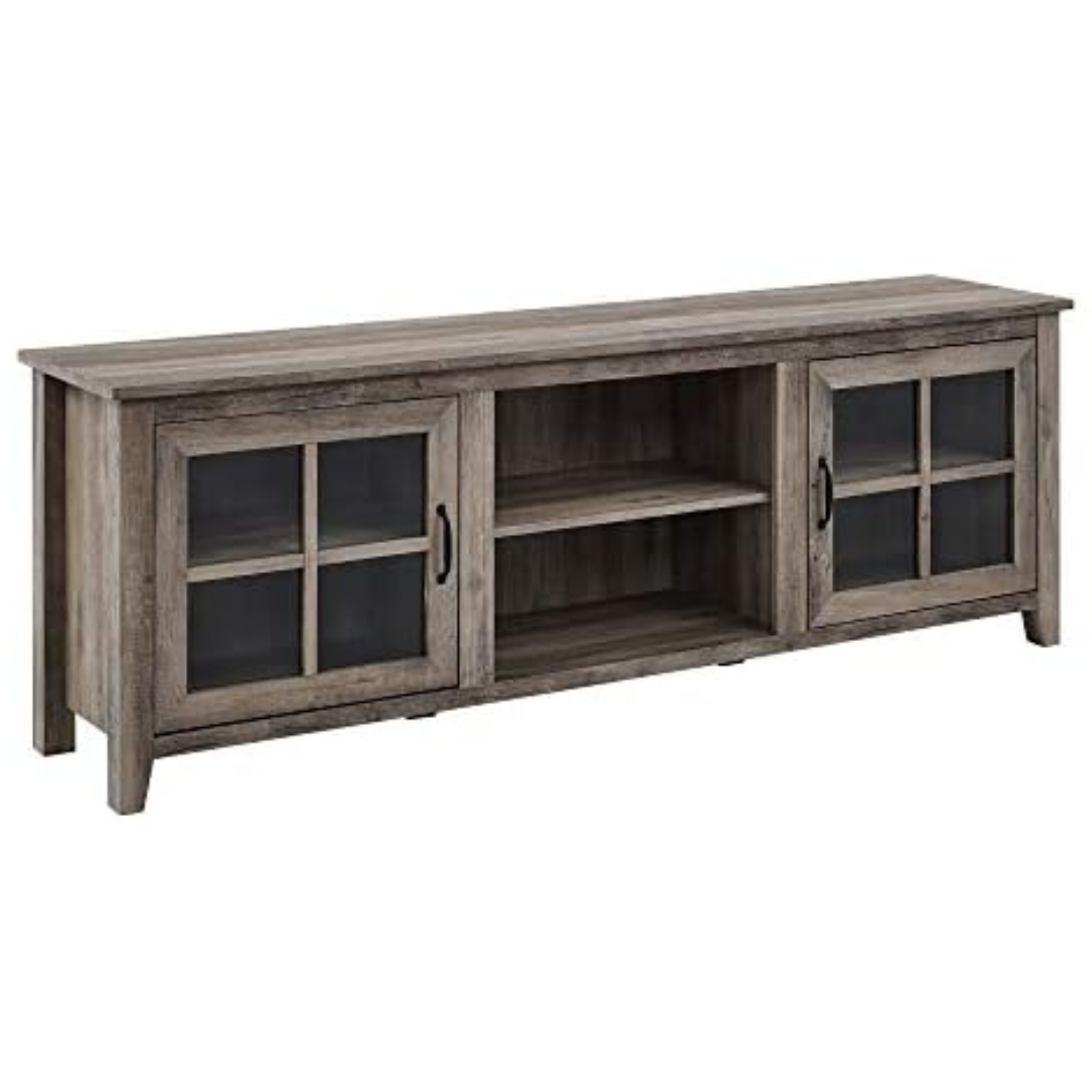 Walker Edison Portsmouth Classic 2 Glass Door TV Stand