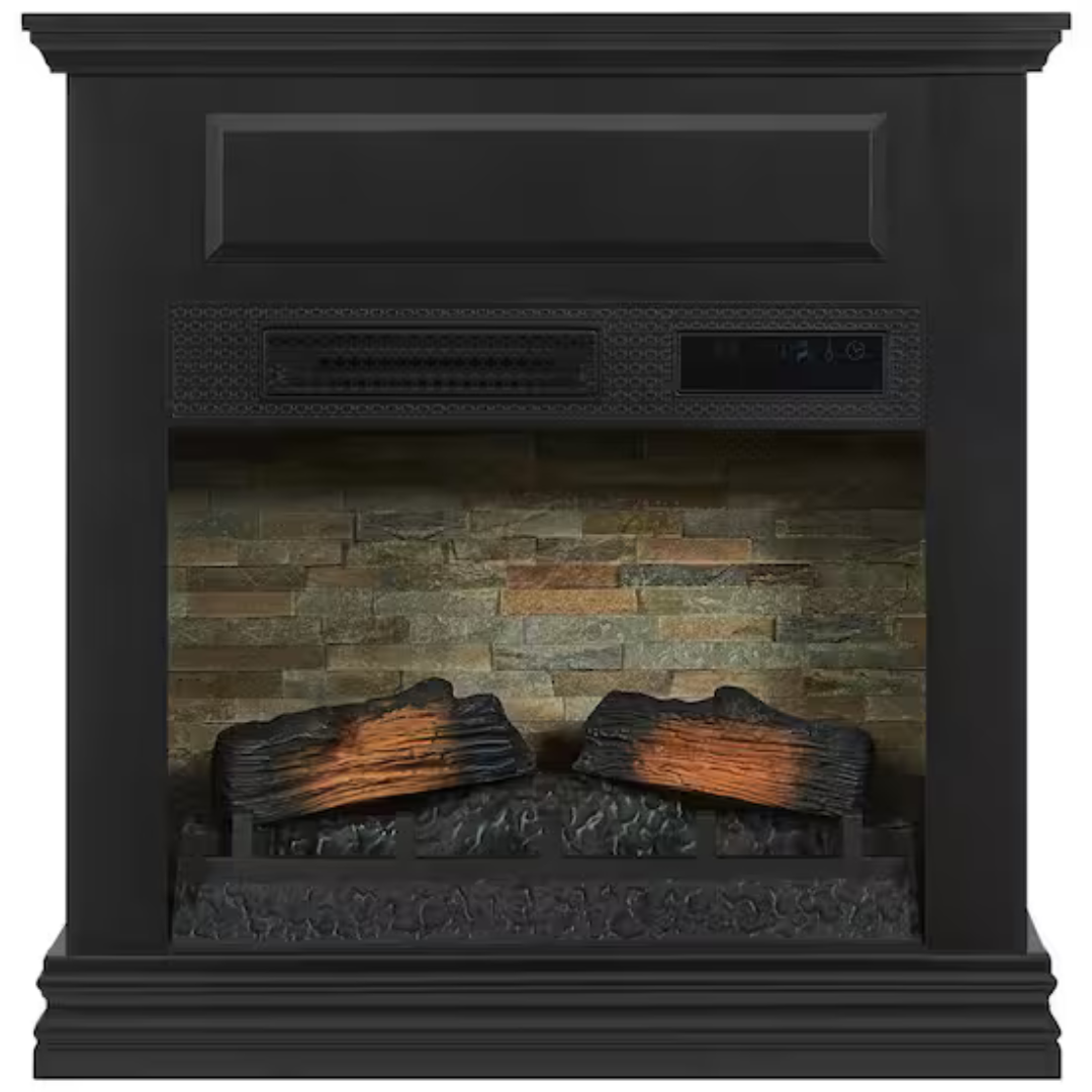 StyleWell Wheaton 31" Freestanding Wooden Infrared Electric Fireplace