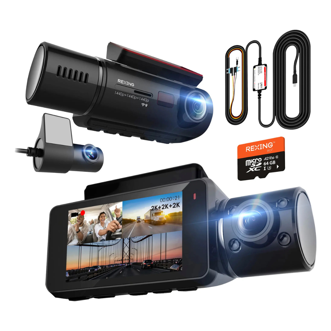 Rexing V33 3 Channel 1440p+1440p+1440p Resolution Dashcam