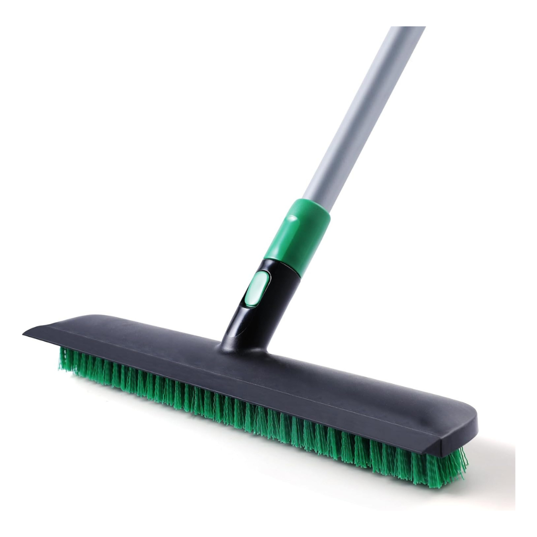 Eyliden 15" 2-In-1 Floor Stiff Bristle Scrub Brush And Soft Scrape