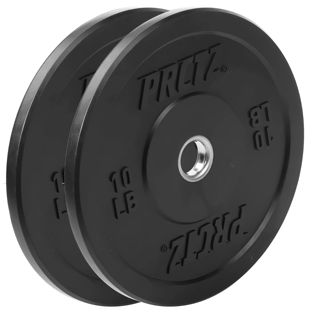 10lbs-45lbs Pair PRCTZ Fitness 2" Olympic Bumper Weight Plates