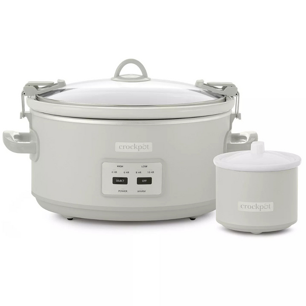 7-Qt Crockpot Designer Series Slow Cooker W/ 16-Oz Little Dipper Warmer